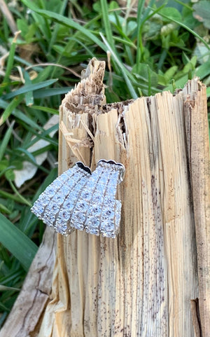 Nadri Frost Over Cage Small Hoop Earrings