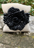 Couture 4-Strand Beaded Flower Statement Bracelet