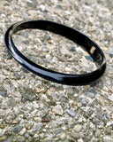 Alexis Bittar "Lucite" Charcoal Grey Skinny Tapered Bangle Bracelet