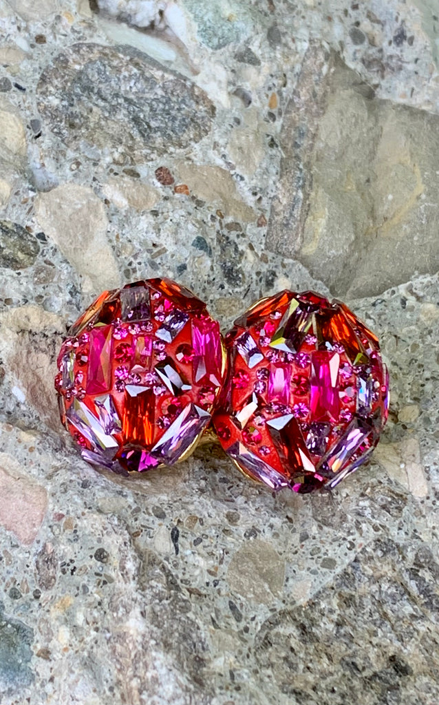 Kate Spade New York Red Brilliant Baguette Statement Stud Earrings