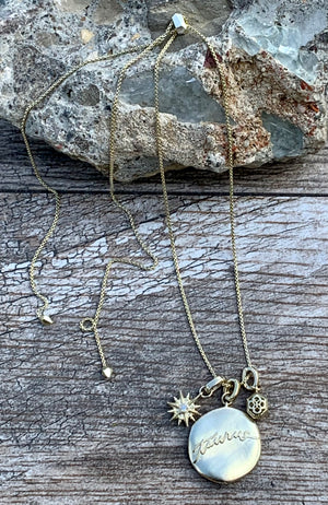 May Taurus Coin Charm Pendant Necklace