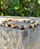 Leopard Print Inter Locked Link Necklace