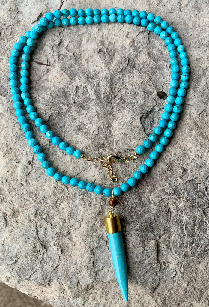Turquoise Fang Statement Necklace