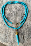 Turquoise Fang Statement Necklace