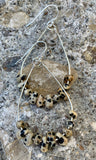 Dalmatian Jasper & Sterling Silver Forward Facing Hoop Earrings