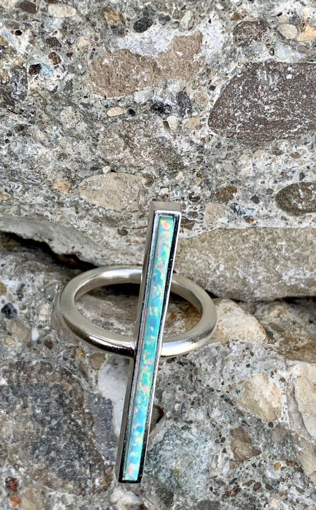 Kendra Scott "Reggie" Mint Opal Gold Cocktail Ring