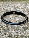 Alexis Bittar "Lucite" Charcoal Grey Skinny Tapered Bangle Bracelet
