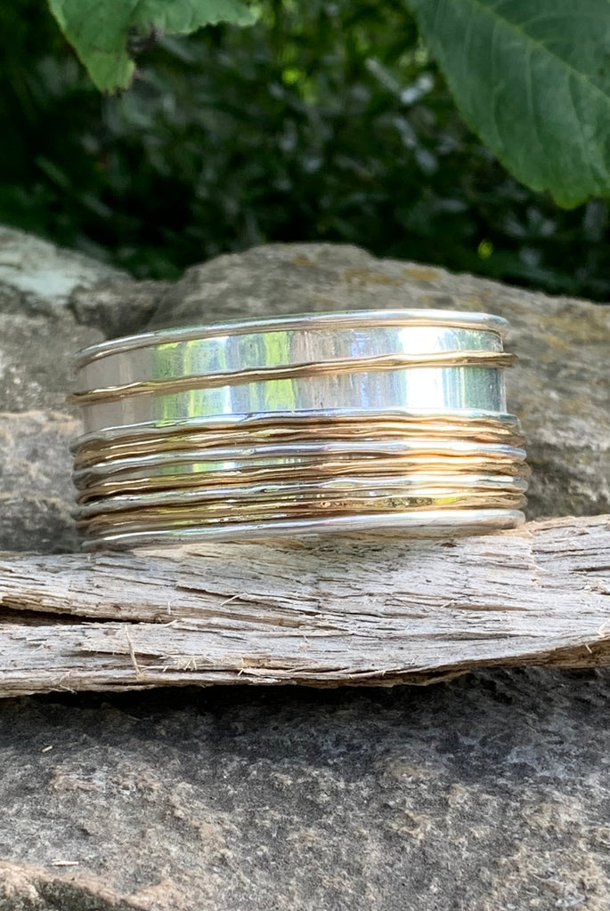 Robert Lee Morris Soho Two-Tone Sculptural Wire Bangle Bracelet