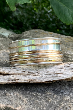 Robert Lee Morris Soho Two-Tone Sculptural Wire Bangle Bracelet