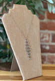 Vince Camuto Silver Baguette Chandelier Necklace