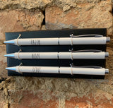 Rae Dunn Faith, Hope, Love Set of 3 Ballpoint Pen Set