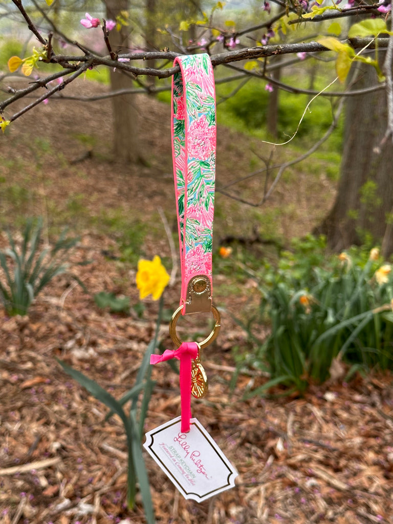 Featured in "Coming in Hot" Lilly Pulitzer Printed Leatherette Key Ring