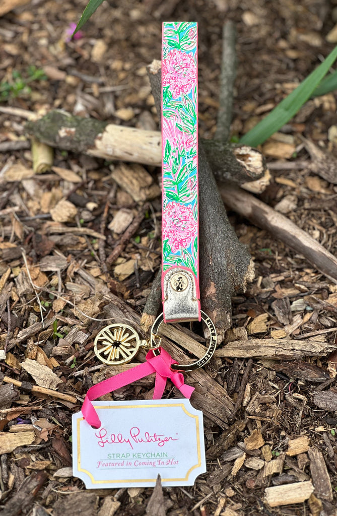 Featured in "Coming in Hot" Lilly Pulitzer Printed Leatherette Key Ring