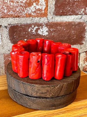 Coral Gemstone Bracelet