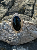 Black Onyx & Bronze Ring