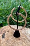 "Maggie" Filigree Rose Gold Filigree Hoop Earrings