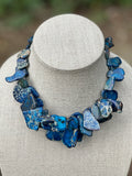 Crackle Blue Jasper Multi-Layer Statement Necklace