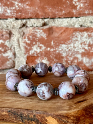 Jasper and Hematite Gemstone Bracelet