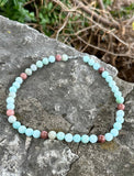 Multi-Color Aquamarine Quartz Beaded Necklace