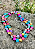 Multi-Color Shell Pearl Endless Necklace