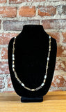 Robert Lee Morris Soho White & Brown Mixed Beaded Link Necklace