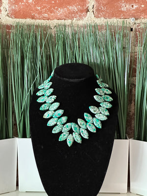 Spiked & Speckled  Mixed Gemstone Necklace