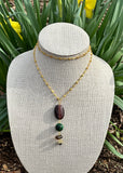 Tiger’s Eye & Quartz Pendant on Endless Rosary Chan