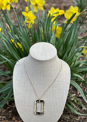 Geometric Pendant Long Necklace