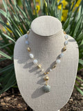 Crystal Labradorite Drop Pendant Necklace