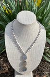 Agate Drop Pendant Necklace