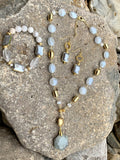 Agate, Crystal & Moonstone Bracelet