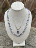 lonna & lilly 2 in 1 Purple Crystal Drop Pendant Necklace