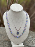 lonna & lilly 2 in 1 Purple Crystal Drop Pendant Necklace