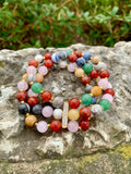 Vibrant Multi-Color Gemstone 3-Strand Bracelet