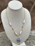 Pink Jasper Pendant Necklace