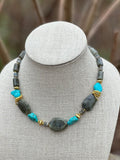 Turquoise Labradorite Statement Necklace