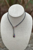 Jeweled Multi-Color Snake Hook Necklace