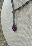 Jeweled Multi-Color Snake Hook Necklace