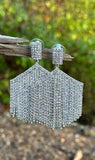 Chandelier CZ Waterfall Statement Earrings