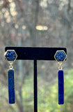 Druzy Blue Stone Drop Earrings