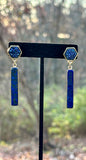 Druzy Blue Stone Drop Earrings