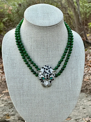 Tiger Gemstone Agate Statement Necklace