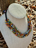 "Color Me with Joy" Multi-Color Shape and Bead Necklace