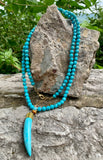 Turquoise Fang Statement Necklace