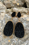 Sugarfix BY Baublebar Gold & Black Stone Drop Earrings
