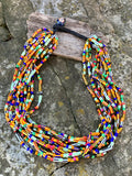 "Color Me with Joy" Multi-Color Shape and Bead Necklace