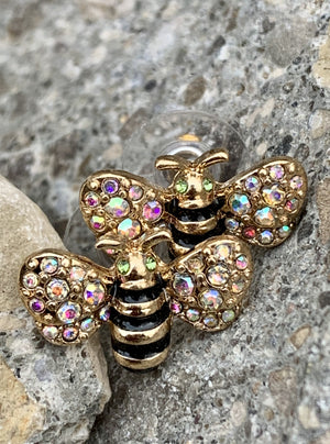 Betsey Johnson Bumble Bee Stud Earrings