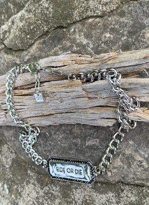 Power Phrase ID Pendant Chain Collar Choker Necklace