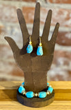 Perfectly Polished Turquoise Drop Earrings