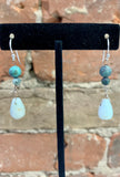 Teardrop Mixed Totem Multi-Stone Sterling Silver Earrings